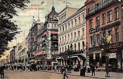 Berlin Kranzler Ecke Postkarte 1907