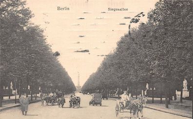 Berlin Siegesallee Kutsche Feldpostkarte 1914