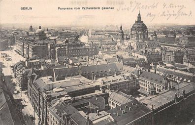 Berlin Panorama vom Rathausturm gesehen Feldpost AK 1915