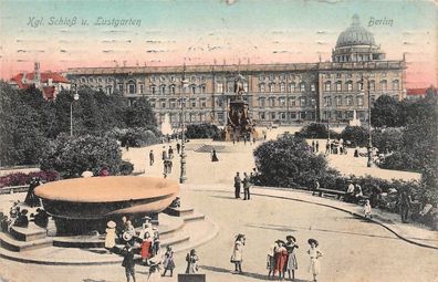 Königliches Schloß und Lustgarten Berlin Postkarte AK 1909