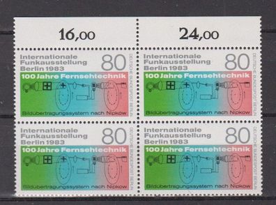 Berlin 1982 postfrisch mit Oberrand MiNr. 702 Internationale Funkausstellung (IFA)