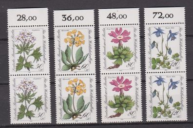 Berlin 1982 postfrisch senkrecht Paar MiNr. 703-706 Gefährdete Alpenblumen