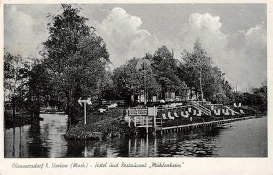 Gümmersdorf bei Stochow Mark Rstaurant Mühlenheim Postkarte 1940