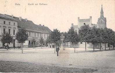 Peitz Brandenburg Markt mit Rathaus