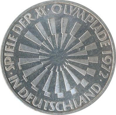 BRD 10 DM 1972 G Olympische Spiele J. 401a Silber*