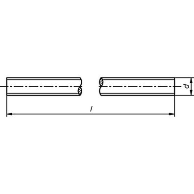 Dresselhaus Gewindestange DIN 975, 1.000 mm lang, M16