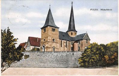 Fulda Michaelskirche Postkarte AK 1931