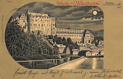 Gruss aus Weilburg Schloss Postkarte AK 1901