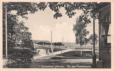 An der Promenade Ostseebad Göhren auf Rügen Mecklenburg-Vorpommern Postkarte AK