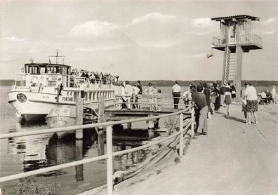 An der Mole Urlaubersiedlung Klinik Müritz Mecklenburg-Vorpommern AK 1983