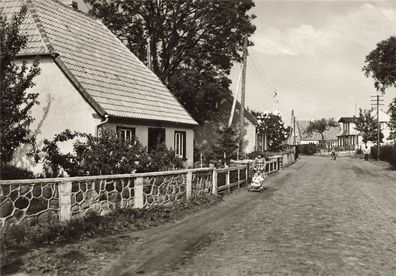 Ansicht Dorfstraße in Bodstedt Mecklenburg-Vorpommern Postkarte AK