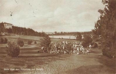 Blick über den Kölpinsee zur Ostsee Mecklenburg-Vorpommern Postkarte AK 1926