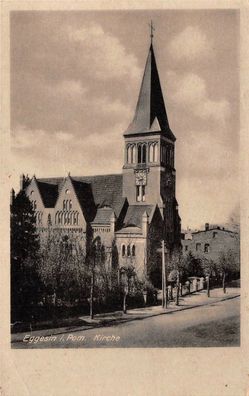 Eggesin i. Pom. Kirche Postkarte AK 1944