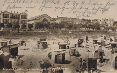 Hotel Meeresstrand und Villen Ostseebad Bansin Mecklenburg-Vorpommern AK 1926