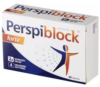 Perspiblock Antitranspirant Tabletten Übermäßiges Schwitzen 30 Tabletten