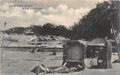 Ostseebad Graal Siesta am Strande AK 1907