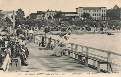 Ostseehotel Ostseebad Brunshaupten Mecklenburg-Vorpommern Postkarte AK