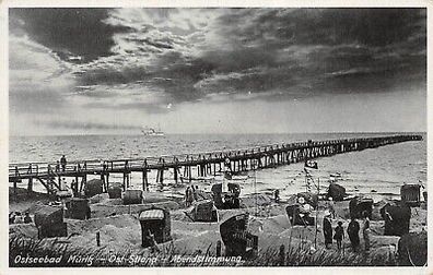 Ostseebad Müritz Ost-Strand Abendstimmung Postkarte AK 1940