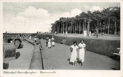 Ostseebad Brunshaupten Promenade (Kühlungsborn) Postkarte AK 1937