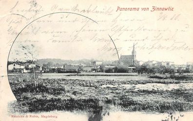 Panorama von Zinnowitz Postkarte 1900