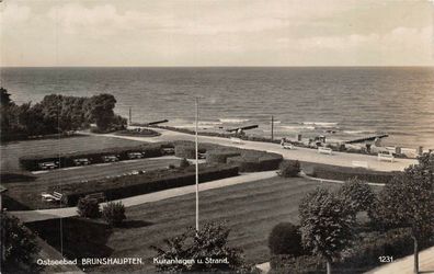 Ostseebad Brunshaupten Kuranlagen u. Strand Postkarte AK 1931