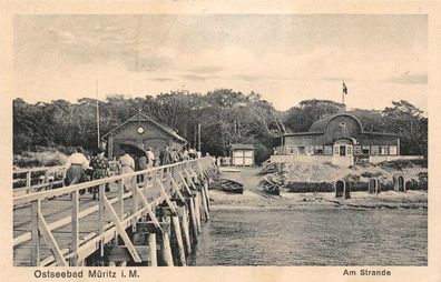 Ostseebad Müritz i. M. Am Strande Postkarte AK