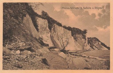 Piraten-Schlucht bei Saßnitz auf Rügen Mecklenburg-Vorpommern Postkarte AK