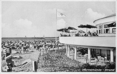 Postkarte Warnemüde Strand