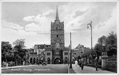 Rostock i. Mecklbg. Kröpeliner Tor AK 1937