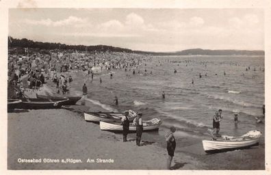 Strandleben Ostseebad Göhren auf Rügen Mecklenburg-Vorpommern Postkarte AK