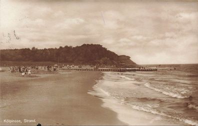 Strand am Kölpinsee Usedom Mecklenburg-Vorpommern Postkarte AK 1926