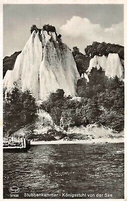 Stubbenkammer Königsstuhl von der See Postkarte AK 1939