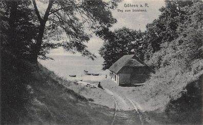 Weg zum Südstrand Göhren auf Rügen Mecklenburg-Vorpommern Postkarte AK