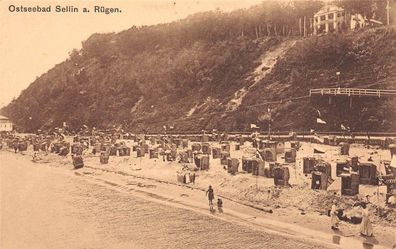 Ostseebad Sellin a. Rügen Postkarte AK