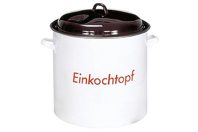 KARL KRÜGER Einkochtopf mit Metalldeckel mit Öffnung für Thermometer 27 l Ø35cm