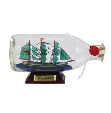 Buddelschiff, Flaschenschiff "Alexander v. Humboldt", Segelschiff Flasche 16 cm