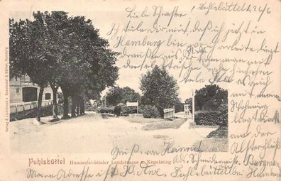 Fuhlsbüttel Hummelsbütteler Landstrasse u. Kegelstieg Postkarte AK 1900