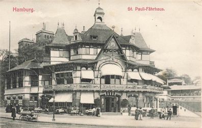 St. Pauli-Fährhaus in Hamburg Postkarte AK