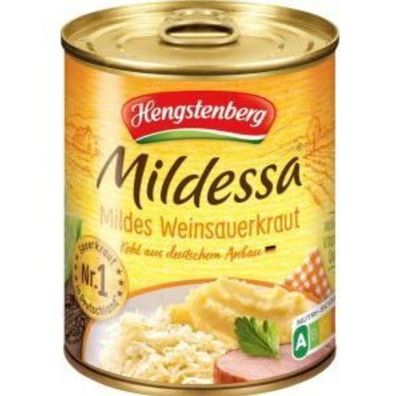 Hengstenberg Mildessa Wein Sauerkraut in der Dose vegan 810g