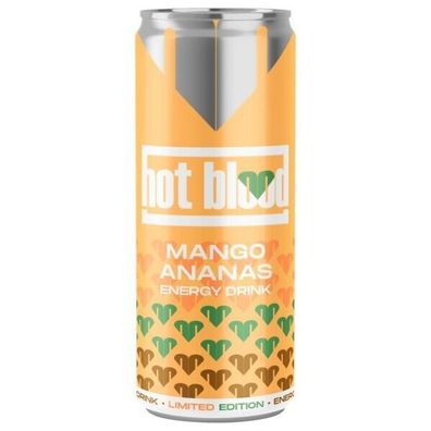 Hot Blood Energy Ananas-Mango 0.25 L Dose 24er Pack (24 x 250ml) Einweg-Pfand