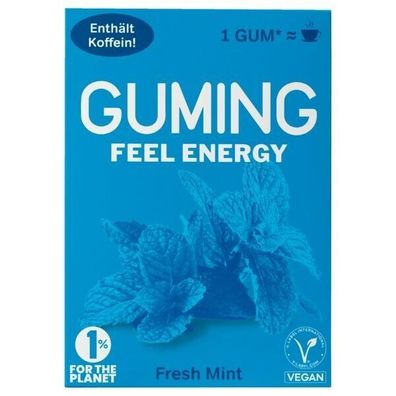 GUMING Feel Energy Fresh Mint Kaugummi mit Koffein 16x24 g Packung