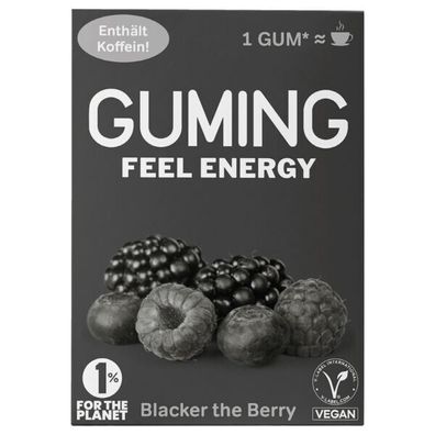 Guming Blacker the Berry Energy Kaugummi mit Koffein 16x24g Packung