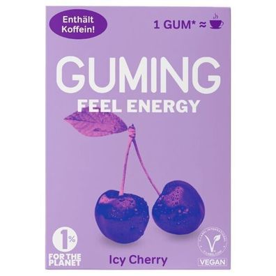 Guming Icy Cherry Energy Kaugummi mit Koffein 16x24 g Packung