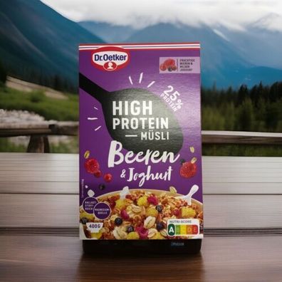 Dr. Oetker High Protein Beeren & Joghurt Müsli mild im Geschmack 400g