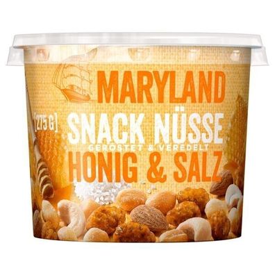 Maryland Snack Nüsse Honig & Salz, geröstet & veredelt 6x 275 g Dose