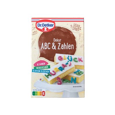 Oetker Dekor ABC & Zahlen 58 g Packung