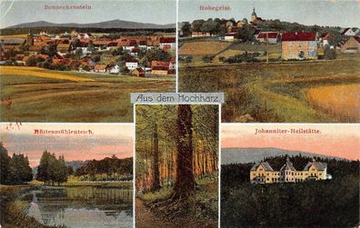 Aus dem Hochharz Hohegeiss Benneckenstein Niedersachsen Postkarte AK