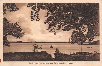 Gruß aus Dreibergen am Zwichenahner Meer Niedersachsen Postkarte AK