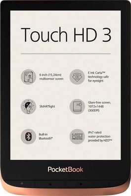 PocketBook Touch HD 3 6" 16GB E-Reader - Kupfer eBook Reader