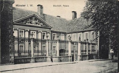 Bischöflicher Palais in Münster Nordrhein-Westfalen Postkarte AK